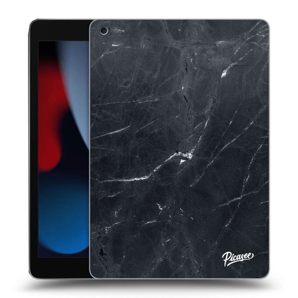 Picasee transparente Silikonhülle für Apple iPad 10.2" 2021 (9. gen) - Black marble
