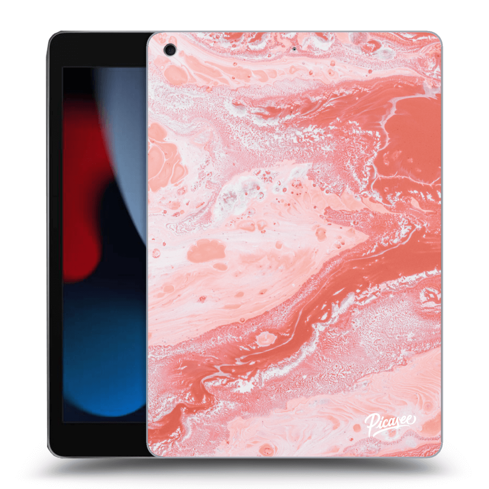 Picasee transparente Silikonhülle für Apple iPad 10.2" 2021 (9. gen) - Red liquid
