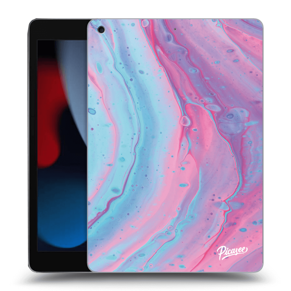 Picasee transparente Silikonhülle für Apple iPad 10.2" 2021 (9. gen) - Pink liquid