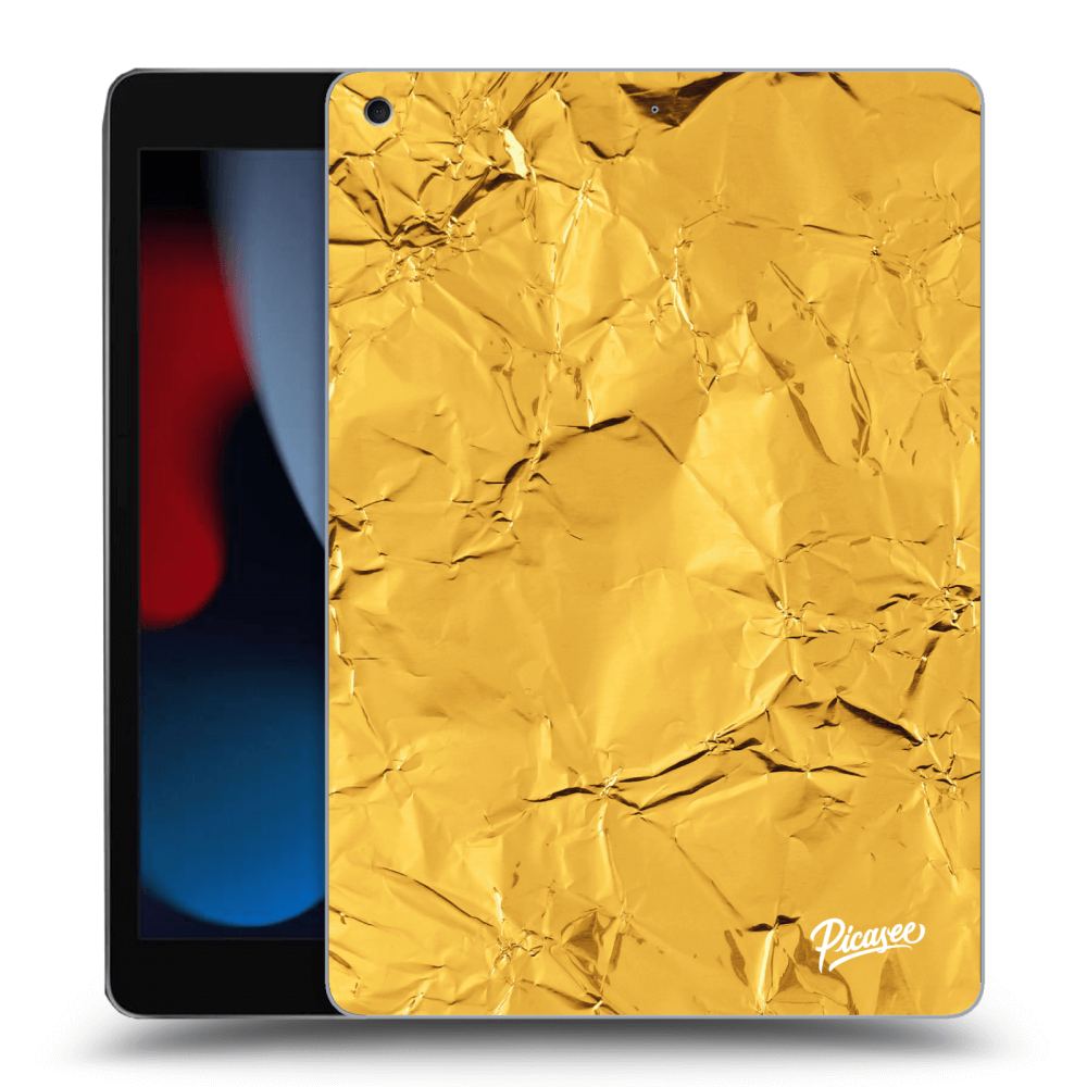 Picasee Schwarze Silikonhülle für Apple iPad 10.2" 2021 (9. gen) - Gold