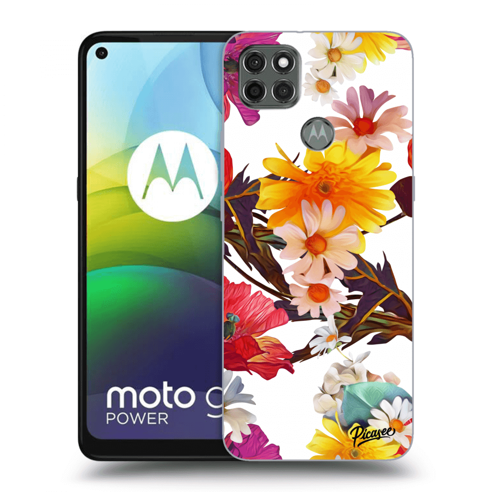 Picasee Motorola Moto G9 Power Hülle - Schwarzes Silikon - Meadow