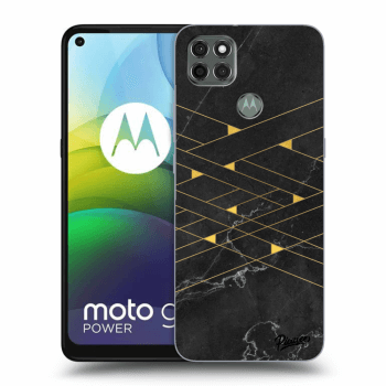 Picasee Motorola Moto G9 Power Hülle - Schwarzes Silikon - Gold Minimal