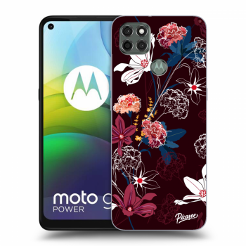 Picasee Motorola Moto G9 Power Hülle - Schwarzes Silikon - Dark Meadow