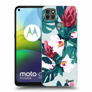 Picasee Motorola Moto G9 Power Hülle - Schwarzes Silikon - Rhododendron