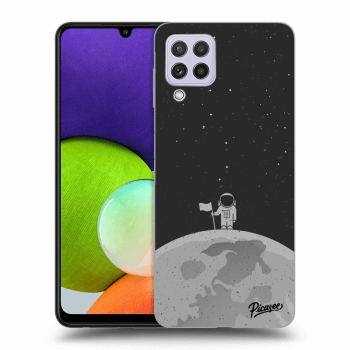 Picasee Samsung Galaxy A22 A225F 4G Hülle - Schwarzes Silikon - Astronaut