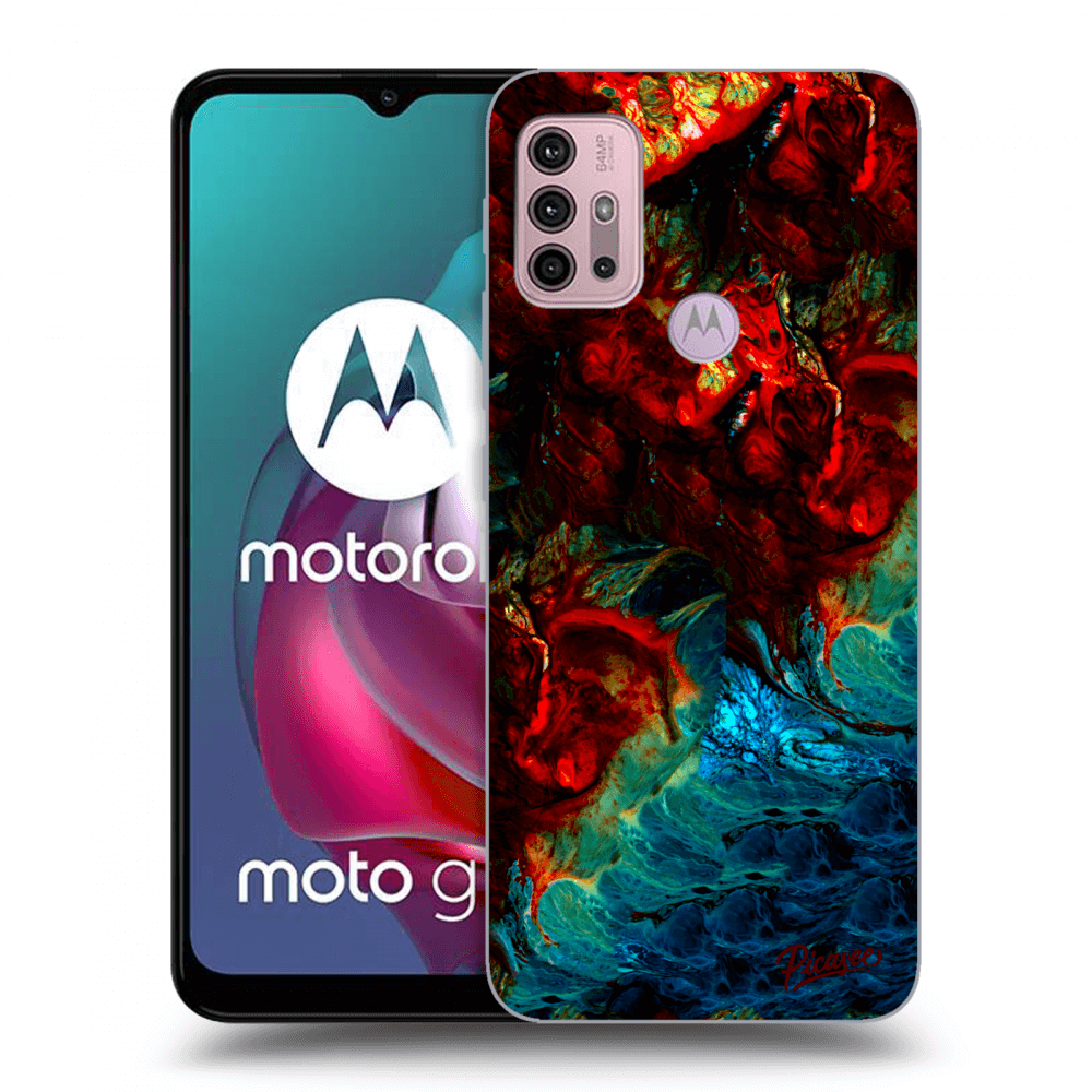 Picasee Motorola Moto G30 Hülle - Schwarzes Silikon - Universe