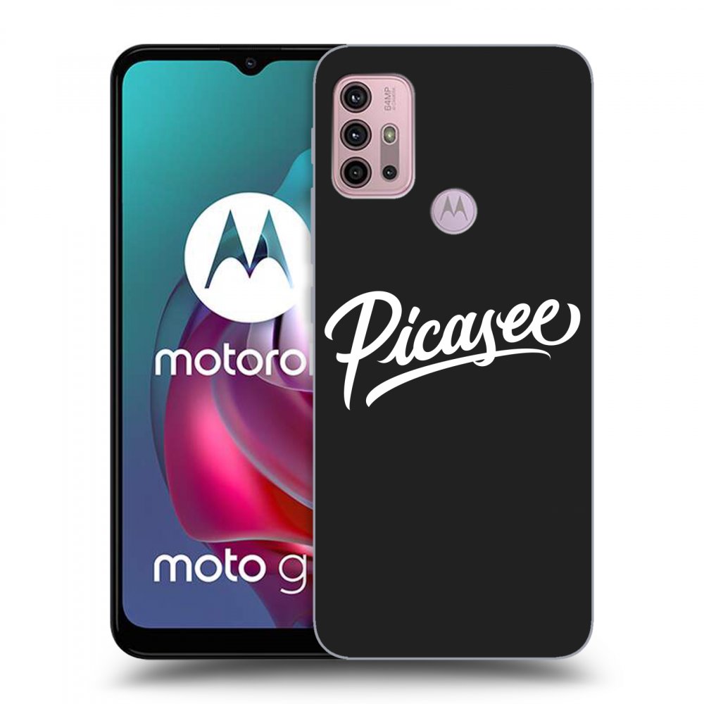 Picasee Motorola Moto G30 Hülle - Schwarzes Silikon - Picasee - White
