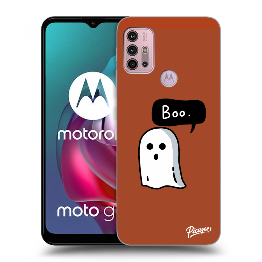 Picasee Motorola Moto G30 Hülle - Schwarzes Silikon - Boo