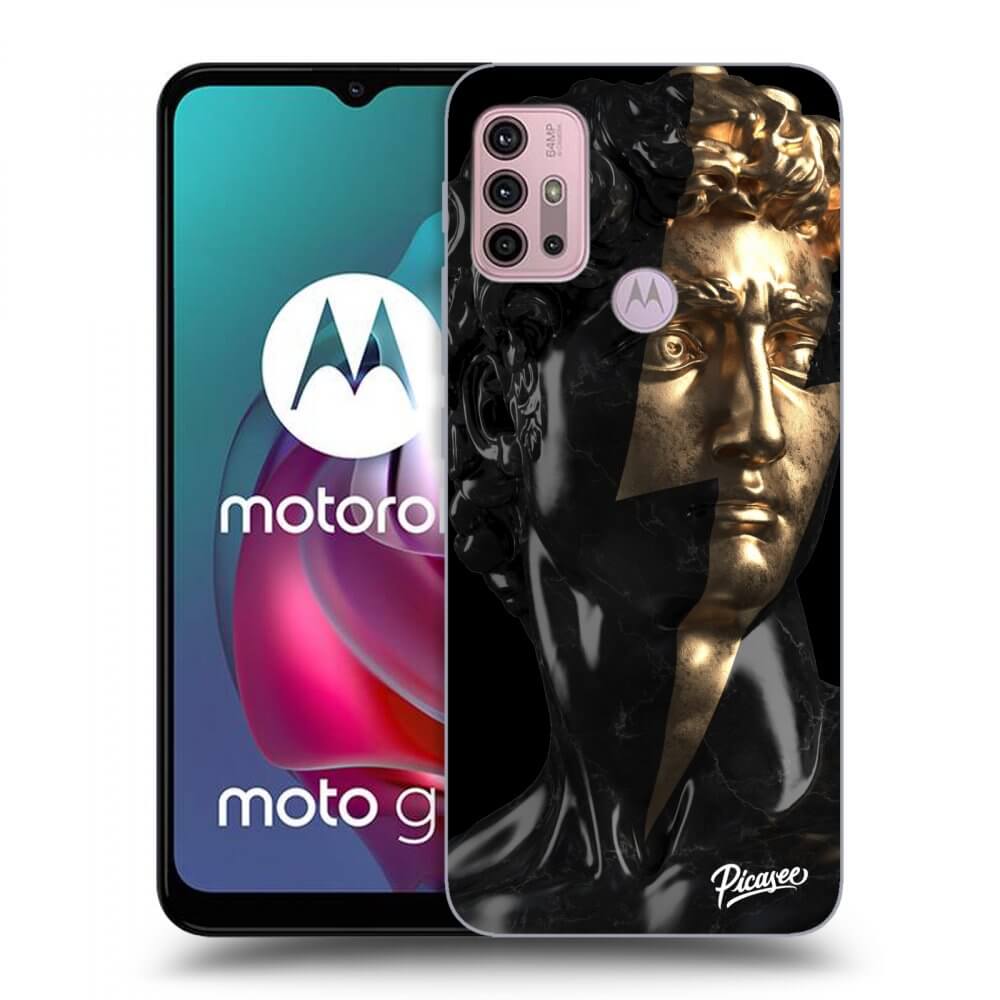 Picasee Motorola Moto G30 Hülle - Schwarzes Silikon - Wildfire - Black