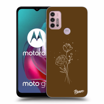 Hülle für Motorola Moto G30 - Brown flowers