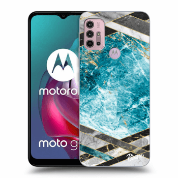 Hülle für Motorola Moto G30 - Blue geometry
