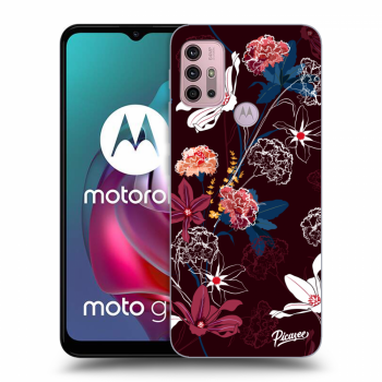 Picasee Motorola Moto G30 Hülle - Schwarzes Silikon - Dark Meadow