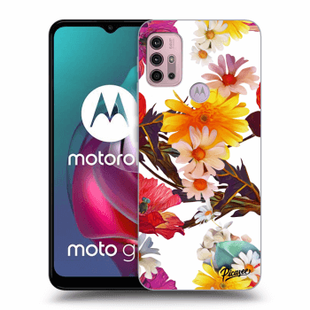 Picasee Motorola Moto G30 Hülle - Schwarzes Silikon - Meadow