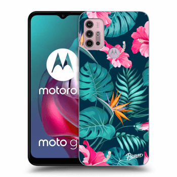Hülle für Motorola Moto G30 - Pink Monstera