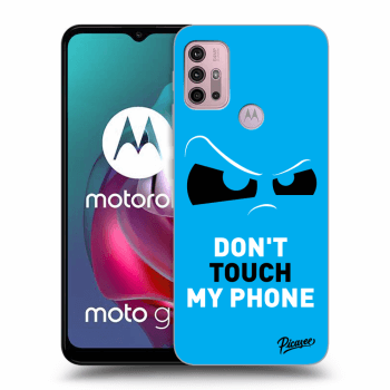 Picasee Motorola Moto G30 Hülle - Schwarzes Silikon - Cloudy Eye - Blue