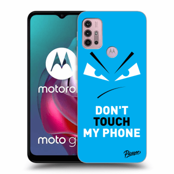 Picasee Motorola Moto G30 Hülle - Schwarzes Silikon - Evil Eye - Blue