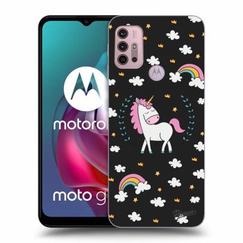 Picasee Motorola Moto G30 Hülle - Schwarzes Silikon - Unicorn star heaven