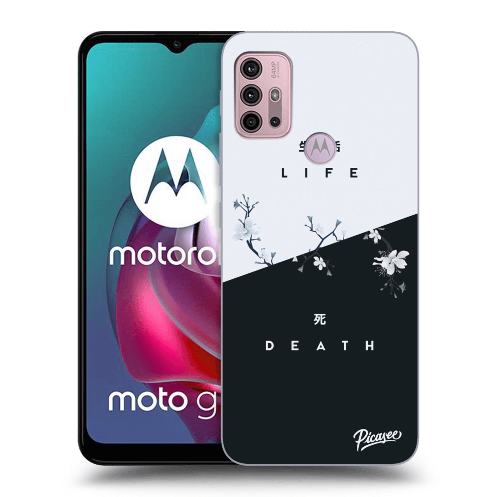 Picasee Motorola Moto G30 Hülle - Schwarzes Silikon - Life - Death