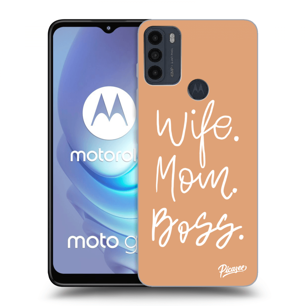 Picasee Motorola Moto G50 Hülle - Schwarzes Silikon - Boss Mama