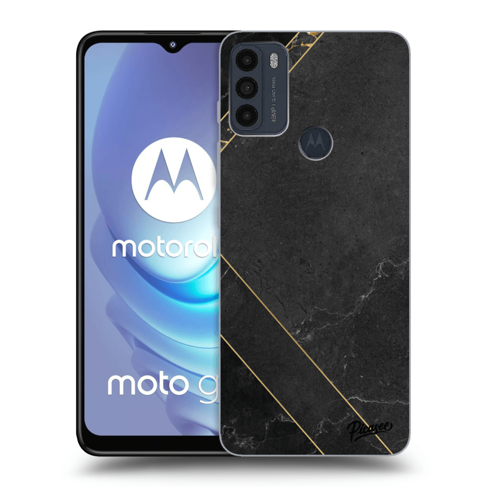Picasee Motorola Moto G50 Hülle - Schwarzes Silikon - Black tile