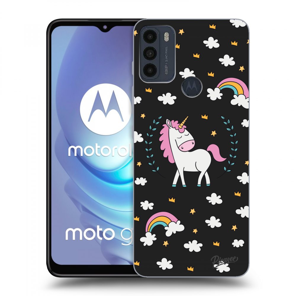 Picasee Motorola Moto G50 Hülle - Schwarzes Silikon - Unicorn star heaven