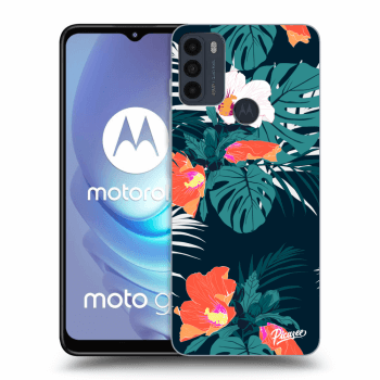 Picasee Motorola Moto G50 Hülle - Schwarzes Silikon - Monstera Color