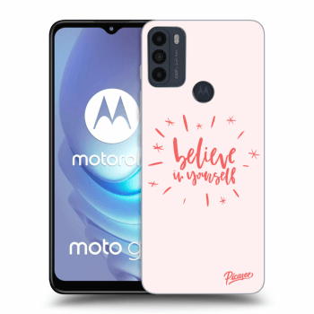 Picasee Motorola Moto G50 Hülle - Schwarzes Silikon - Believe in yourself