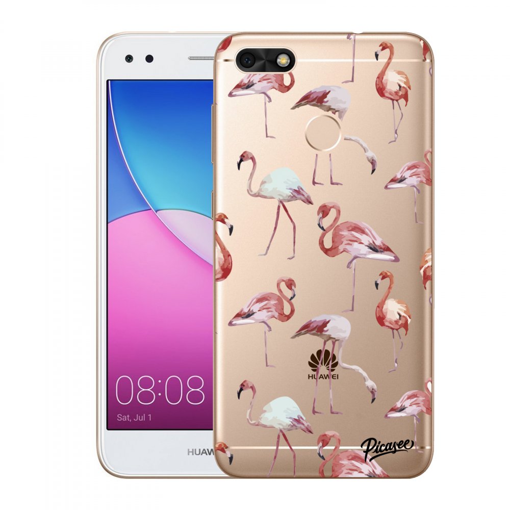Picasee Huawei P9 Lite Mini Hülle - Transparentes Silikon - Flamingos