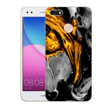 Picasee Huawei P9 Lite Mini Hülle - Transparentes Silikon - Black Gold