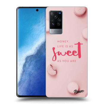 Picasee Vivo X60 Pro 5G Hülle - Schwarzes Silikon - Life is as sweet as you are