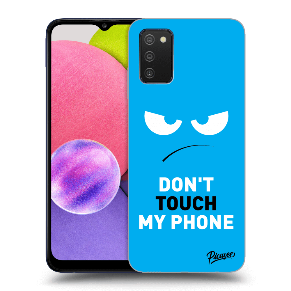Picasee ULTIMATE CASE für Samsung Galaxy A03s A037G - Angry Eyes - Blue