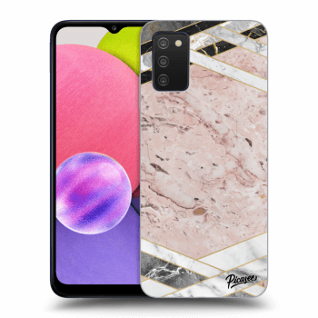 Hülle für Samsung Galaxy A03s A037G - Pink geometry