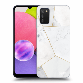 Hülle für Samsung Galaxy A03s A037G - White tile