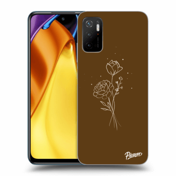 Hülle für Xiaomi Poco M3 Pro 5G - Brown flowers