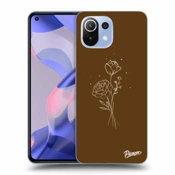Hülle für Xiaomi 11 Lite 5G NE - Brown flowers