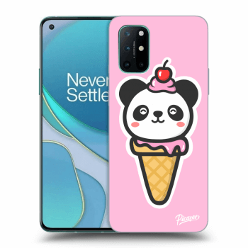 Picasee OnePlus 8T Hülle - Schwarzes Silikon - Ice Cream Panda