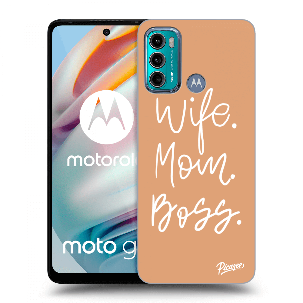 Picasee Motorola Moto G60 Hülle - Schwarzes Silikon - Boss Mama