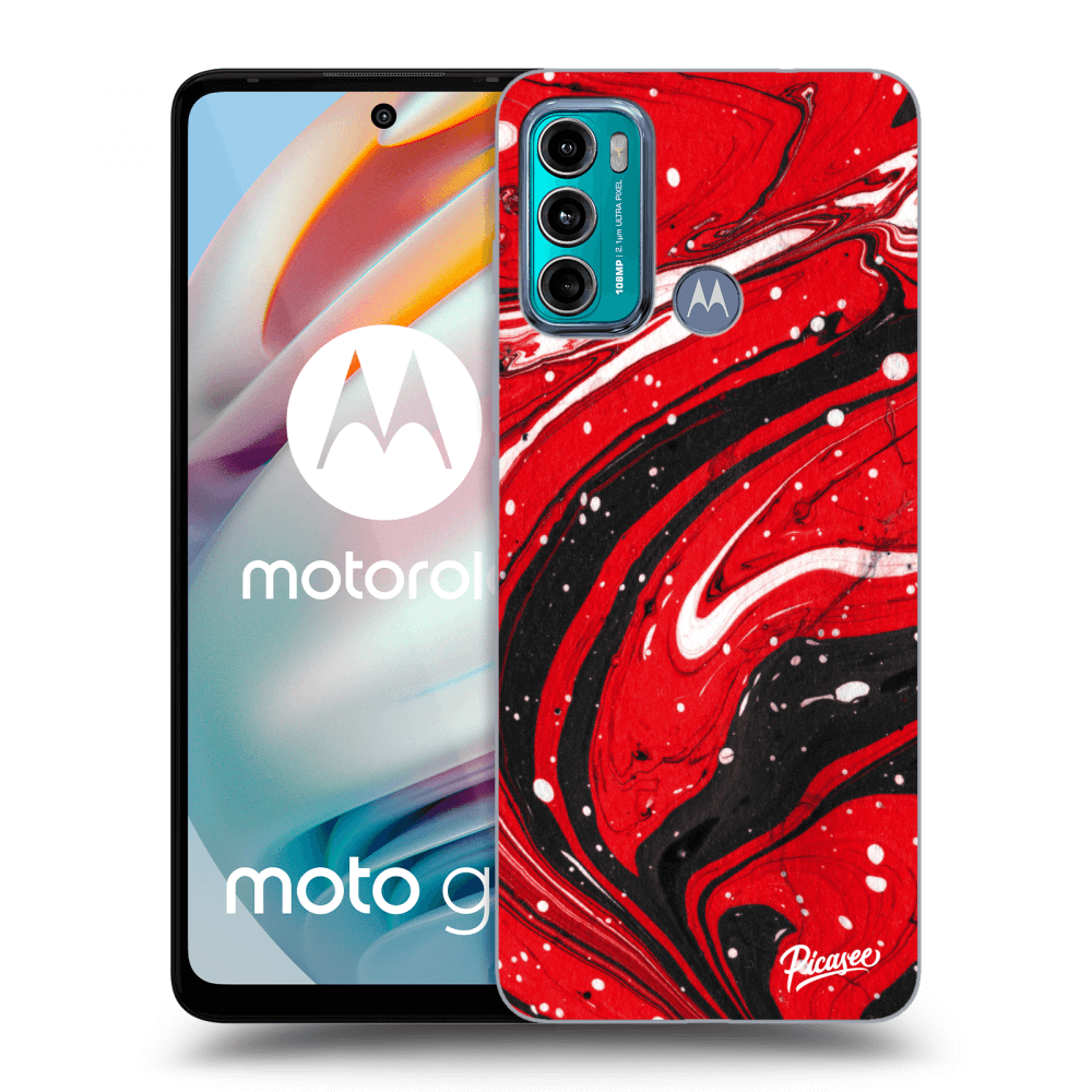 Picasee Motorola Moto G60 Hülle - Schwarzes Silikon - Red black