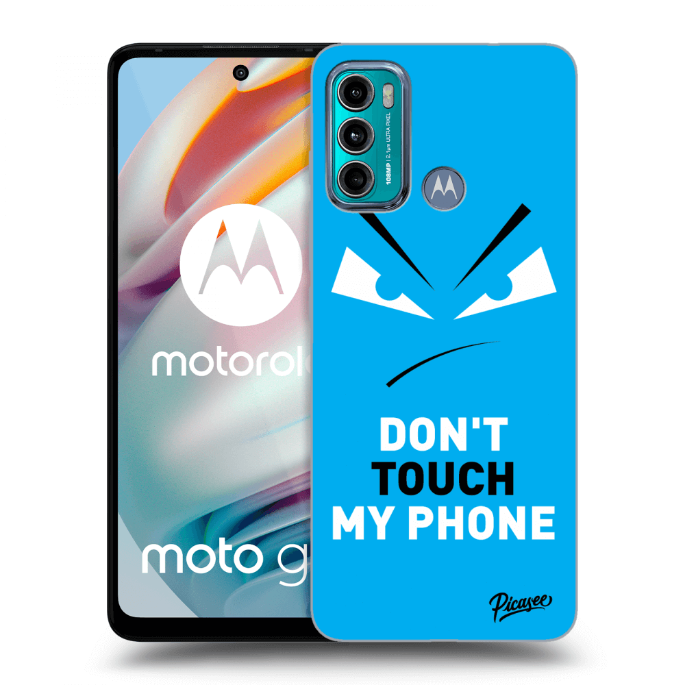 Picasee Motorola Moto G60 Hülle - Schwarzes Silikon - Evil Eye - Blue