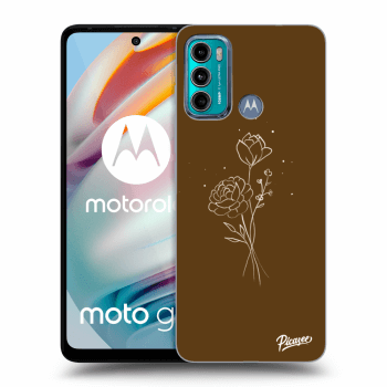 Hülle für Motorola Moto G60 - Brown flowers