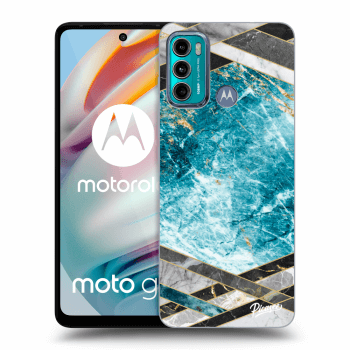 Hülle für Motorola Moto G60 - Blue geometry