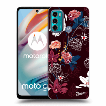Picasee Motorola Moto G60 Hülle - Schwarzes Silikon - Dark Meadow