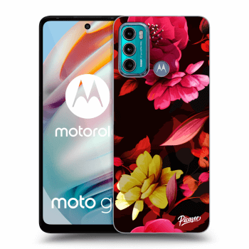 Picasee Motorola Moto G60 Hülle - Schwarzes Silikon - Dark Peonny