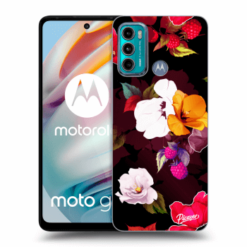 Picasee Motorola Moto G60 Hülle - Schwarzes Silikon - Flowers and Berries