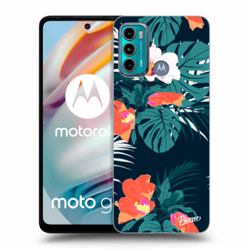 Picasee Motorola Moto G60 Hülle - Schwarzes Silikon - Monstera Color