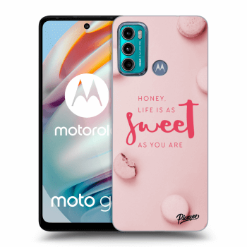Picasee Motorola Moto G60 Hülle - Schwarzes Silikon - Life is as sweet as you are