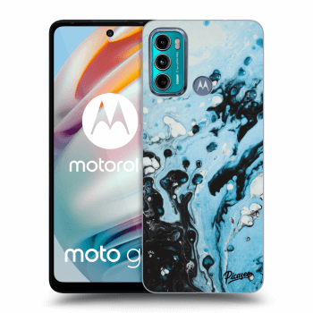 Picasee Motorola Moto G60 Hülle - Schwarzes Silikon - Organic blue