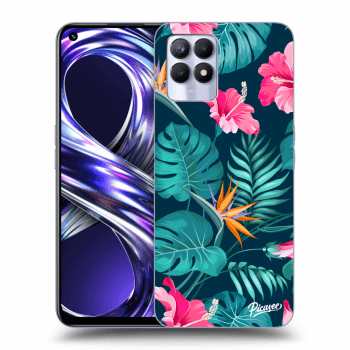 Hülle für Realme 8i - Pink Monstera