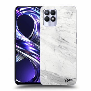 Hülle für Realme 8i - White marble