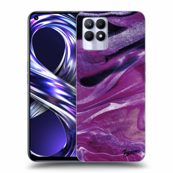 Hülle für Realme 8i - Purple glitter